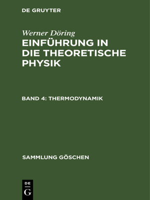 cover image of Thermodynamik